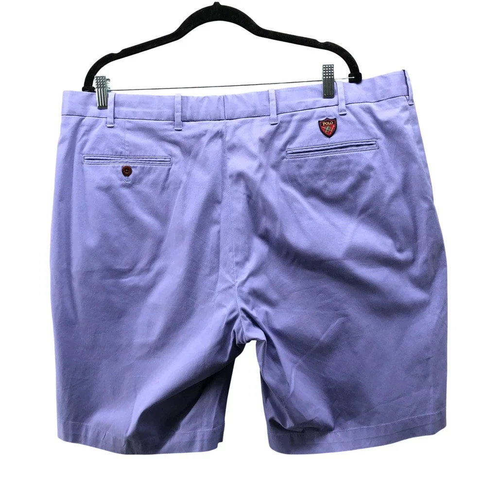 Polo Ralph Lauren Golf Chino Shorts Mens 40‎ Purple Crest Logo Stretch Twill 9.5